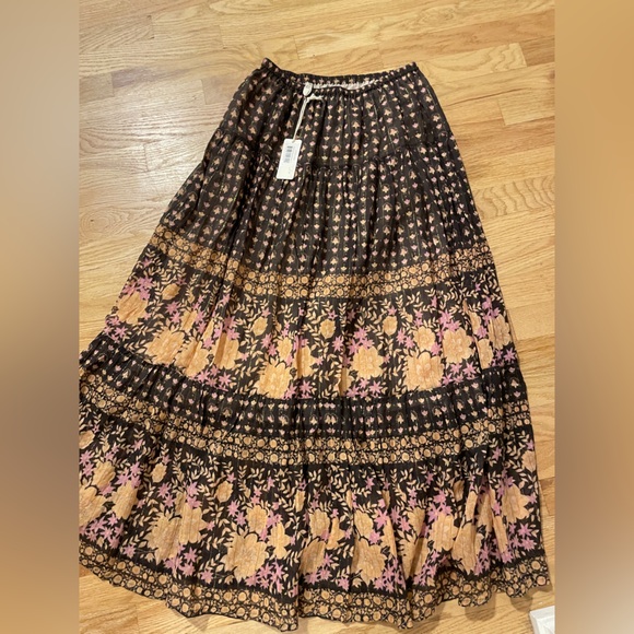 NWT Spell and the Gypsy collective desert rose skirt in raven brown size small - Picture 5 of 6